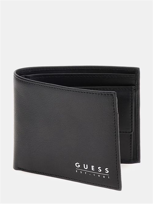 portafoglio uomo nero GUESS | SMFIDALEA20/BLA